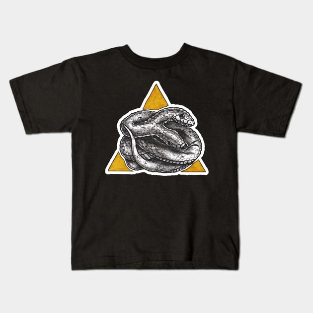 A snake with two heads Kids T-Shirt by LsK House